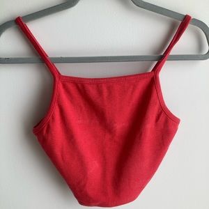 Red crop top